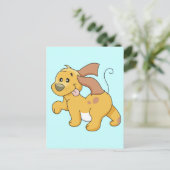 Carte Postale T-shirts et cadeaux heureux de chien de Brown (Debout devant)