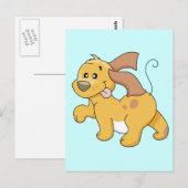 Carte Postale T-shirts et cadeaux heureux de chien de Brown (Devant / Derrière)