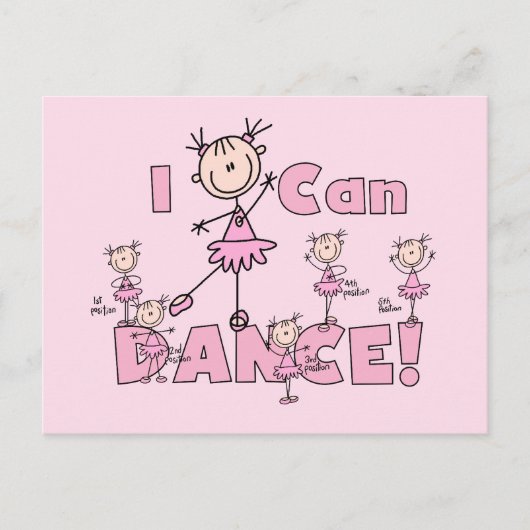Carte Postale T-shirts et cadeaux I Can Dance (Devant)