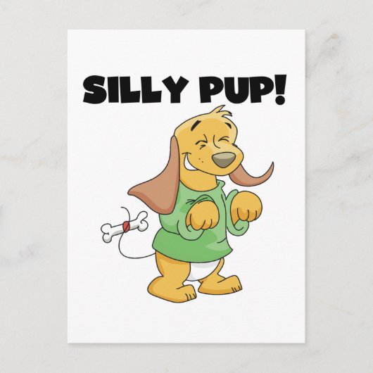 Carte Postale T-shirts et cadeaux idiots de chiot de chemise (Devant)