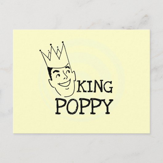 Carte Postale T-shirts et cadeaux King Poppy (Devant)