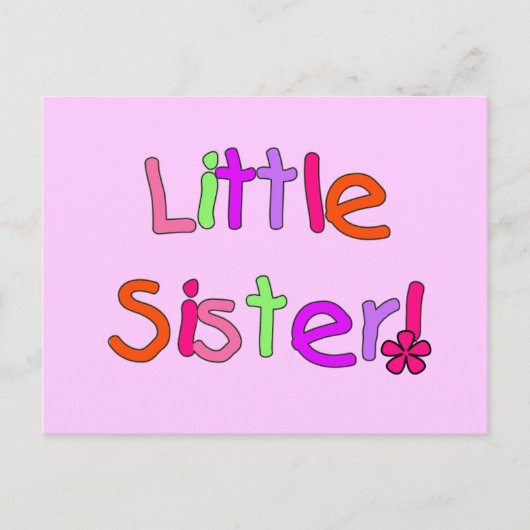 Carte Postale T-shirts et cadeaux Little Sister (Devant)