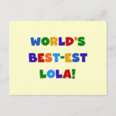 Carte Postale T-shirts et cadeaux Lola les plus beaux du monde (Devant)