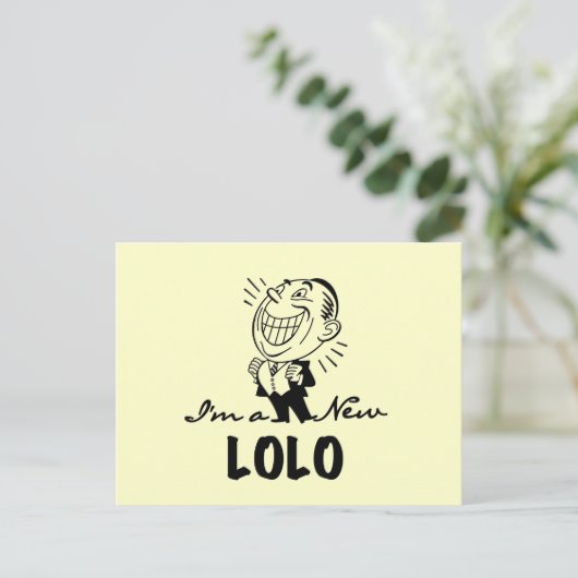 Carte Postale T-shirts et cadeaux Lolo neufs souriants (Debout devant)