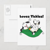 Carte Postale T-shirts et cadeaux Loves Tickles (Devant / Derrière)