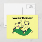Carte Postale T-shirts et cadeaux Loves Tickles (Devant / Derrière)