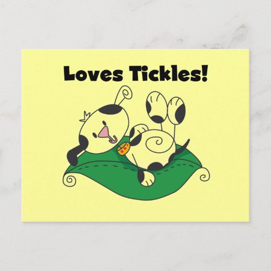 Carte Postale T-shirts et cadeaux Loves Tickles (Devant)