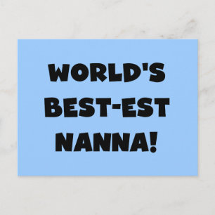 Carte Postale T-shirts et Cadeaux Meilleure Nanna Texte Noir
