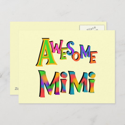 Carte Postale T-shirts et cadeaux Mimi impressionnants (Devant / Derrière)