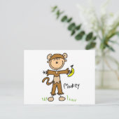 Carte Postale T-shirts et cadeaux Monkey Dress Up (Debout devant)
