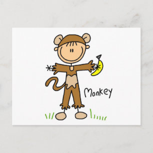 Carte Postale T-shirts et cadeaux Monkey Dress Up