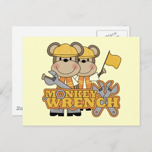 Carte Postale T-shirts et cadeaux Monkey Wrench (Devant / Derrière)