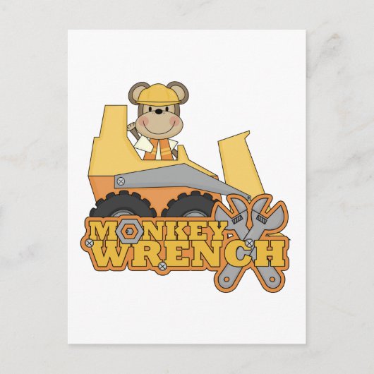 Carte Postale T-shirts et cadeaux Monkey Wrench Bulldozer (Devant)