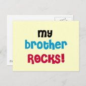 Carte Postale T-shirts et cadeaux My Brother Rocks (Devant / Derrière)