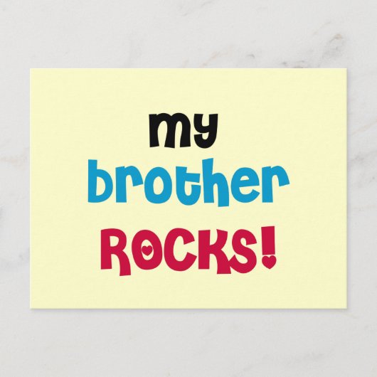 Carte Postale T-shirts et cadeaux My Brother Rocks (Devant)