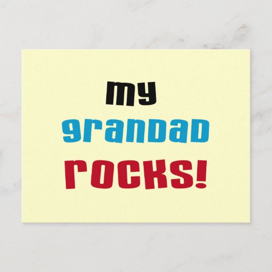 Carte Postale T-shirts et cadeaux My Grandad Rocks (Devant)