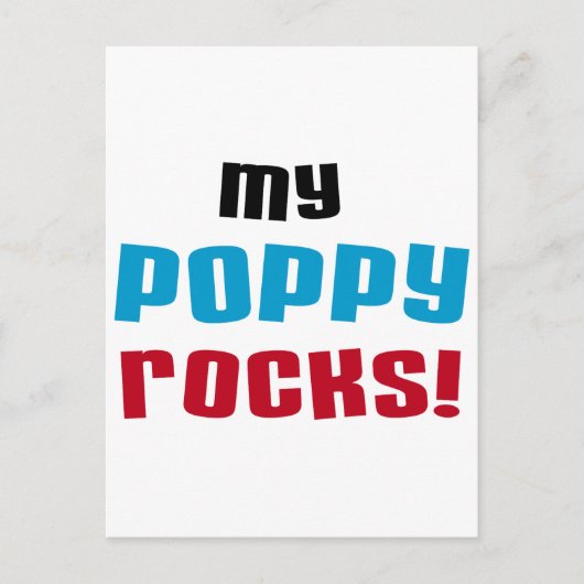 Carte Postale T-shirts et cadeaux My Poppy Rocks (Devant)