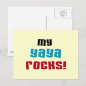 Carte Postale T-shirts et cadeaux My Yaya Rocks (Devant / Derrière)