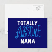 Carte Postale T-shirts et cadeaux Nana Blue totalement géniaux (Devant / Derrière)