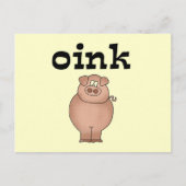 Carte Postale T-shirts et cadeaux Oink Pig (Devant)