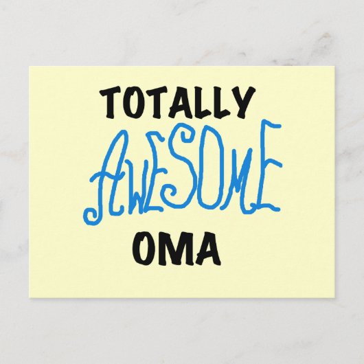 Carte Postale T-shirts et cadeaux Oma Blue totalement géniaux (Devant)