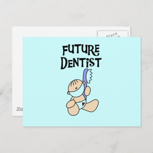 Carte Postale T-shirts et cadeaux pour bébés dentistes (Devant / Derrière)