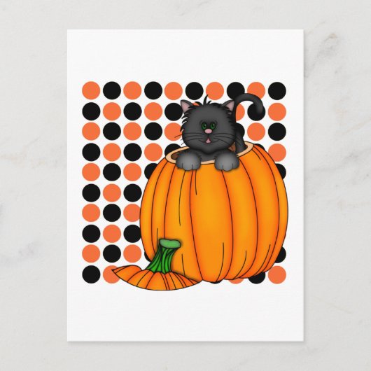 Carte Postale T-shirts et cadeaux pour chat Halloween (Devant)