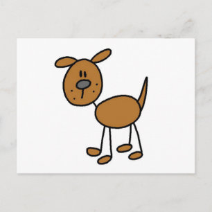 Carte Postale T-shirts et cadeaux pour chien marron