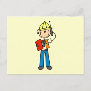 Carte Postale T-shirts et cadeaux pour contremaîtres de construc