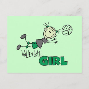 Carte Postale T-shirts et cadeaux pour filles de volleyball