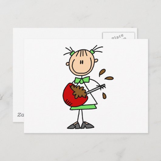 Carte Postale T-shirts et cadeaux pour filles en mélange de batt (Devant / Derrière)