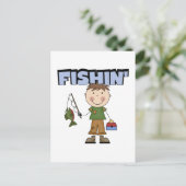 Carte Postale T-shirts et Cadeaux pour Garçon Pêcheur (Debout devant)