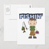 Carte Postale T-shirts et Cadeaux pour Garçon Pêcheur (Devant / Derrière)