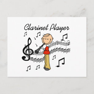 Carte Postale T-shirts et Cadeaux pour Joueur de Clarinette Homm