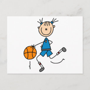 Carte Postale T-shirts et cadeaux pour joueuses de basket-ball