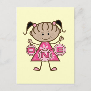 Carte Postale T-shirts et cadeaux pour la petite fille 1er anniv