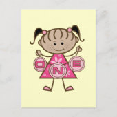 Carte Postale T-shirts et cadeaux pour la petite fille 1er anniv (Devant)