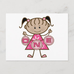 Carte Postale T-shirts et cadeaux pour la petite fille 1er anniv