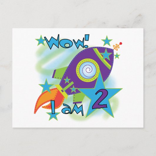 Carte Postale T-shirts et Cadeaux pour le 2e Anniversaire de la  (Devant)