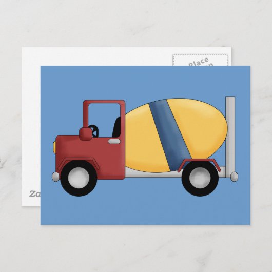 Carte Postale T-shirts et cadeaux pour mélangeurs de ciment (Devant / Derrière)