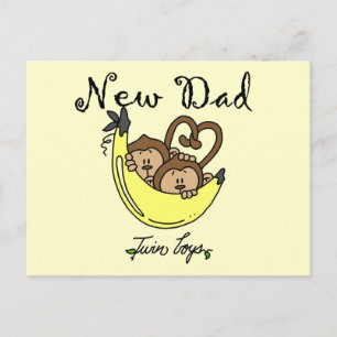 Carte Postale T-shirts et Cadeaux pour Papa de Jumeaux Garçons S