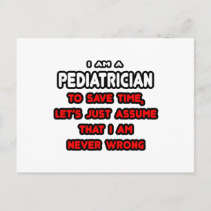 Carte Postale T-shirts et cadeaux pour pédiatres amusants