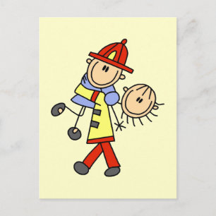 Carte Postale T-shirts et cadeaux pour pompiers qui sauvent des