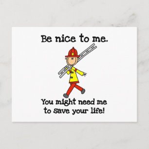 Carte Postale T-shirts et Cadeaux pour Pompiers Sauveurs de Vie