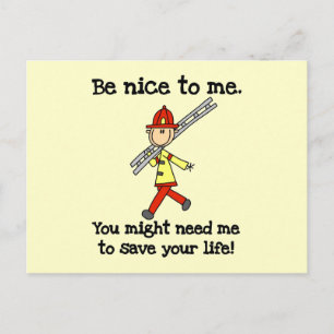 Carte Postale T-shirts et Cadeaux pour Pompiers Sauvez Votre Vie