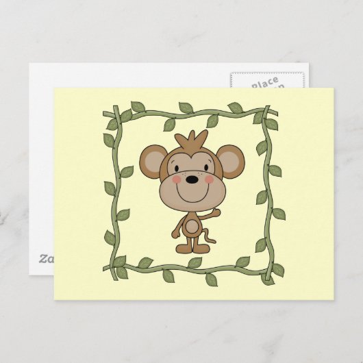 Carte Postale T-shirts et cadeaux pour singe bébé (Devant / Derrière)