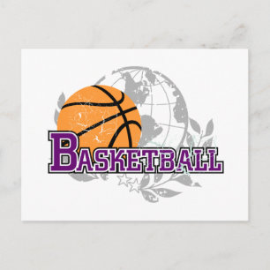Carte Postale T-shirts et cadeaux Purple Basketball