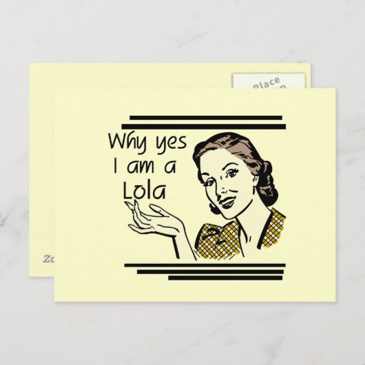 Carte Postale T-shirts et cadeaux Retro Lola (Devant / Derrière)