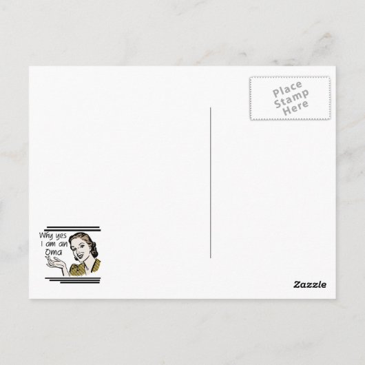 Carte Postale T-shirts et cadeaux Retro Oma (Dos)