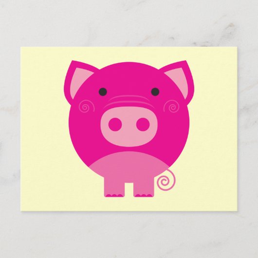 Carte Postale T-shirts et cadeaux roses de porc (Devant)